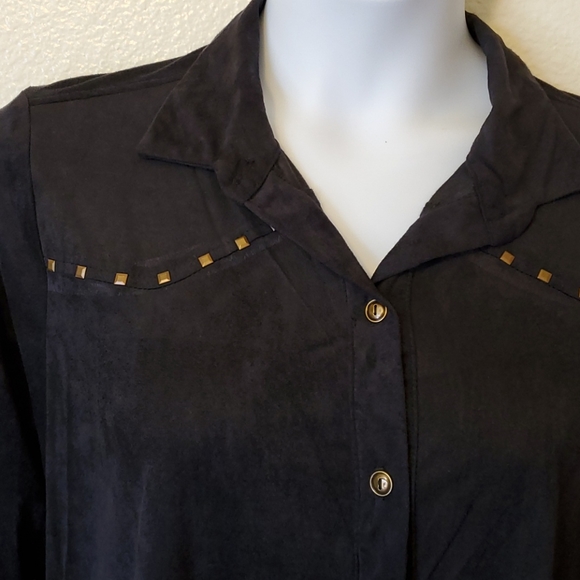 NWT! Adorable Velvety Plus Size Tops - Picture 5 of 7